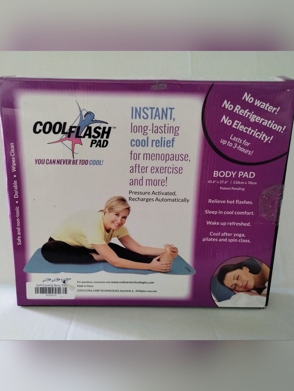 Purple Instant Cooling Body Pad - Cool Relief